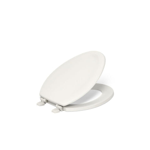 KOHLER 4647-96 Stonewood Toilet Seat Elongated,Wood Toilet Seat, Elongated Toilet Seat for Standard Toilets, Toilet Lid, Biscuit