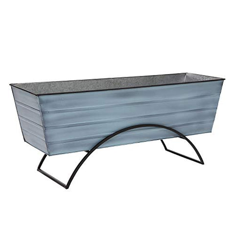 Achla Designs C-21NB-S Odette Large Blue Flower Window Box with Stand