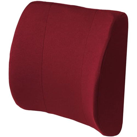DMI Lumbar Support Pillow for Chair to Assist with Back Support with Removable Washable Cover and Firm Insert to Ease Lower Back Pain while Improving Posture,14 x 13 x 5,Contoured Foam,Elite,Burgundy