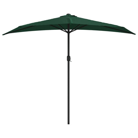 vidaXL Garden Parasol Green Polyester, Aluminum, Steel