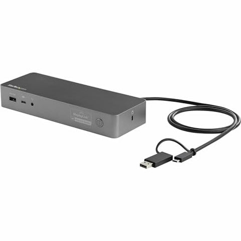 StarTech.com USB-C / USB-A Hybrid Docking Station for MacBook Pro / Air M1 M2 M3 M4 & Windows, Universal Dual 4K 60Hz HDMI DP Dock, Thunderbolt Compatible, 60W Laptop Charging