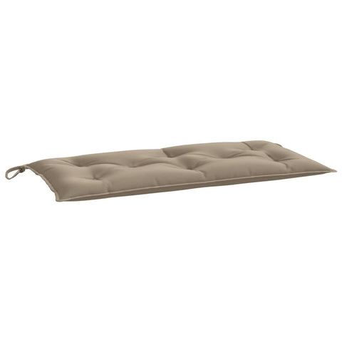 vidaXL 39.4"x19.7"x2.8" Taupe Garden Bench Cushion - Oxford Fabric - Hollow Fiber Filling - Excellent Outdoor/Indoor Seating Accessory