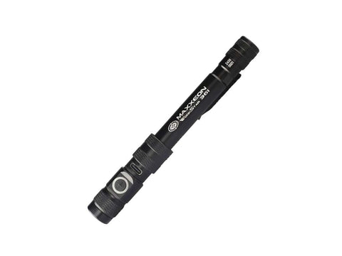 MAXXEON MXN00361, WorkStar 361 Rechargeable LED Zoom Penlight/Inspection Light with Bite Caps, 300 Lumens, USB-C, Black