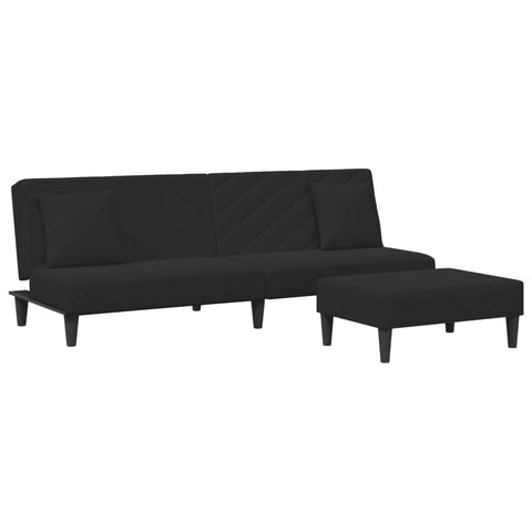 vidaXL Standard Sofa Set in Black Polyester