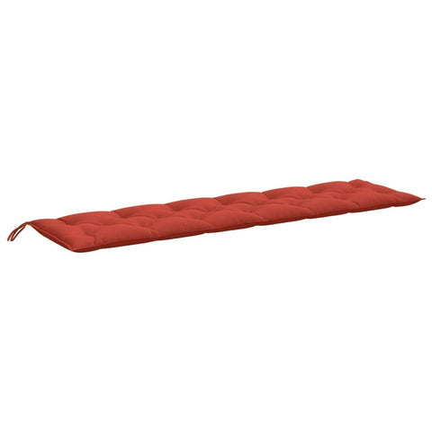 vidaXL Garden Bench Cushion Melange Red 78.7X19.7X2.8 in UV Resistant Outdoor Seating Pad for Patio Balcony Comfortable Polyester Fiberfill Seat Furniture