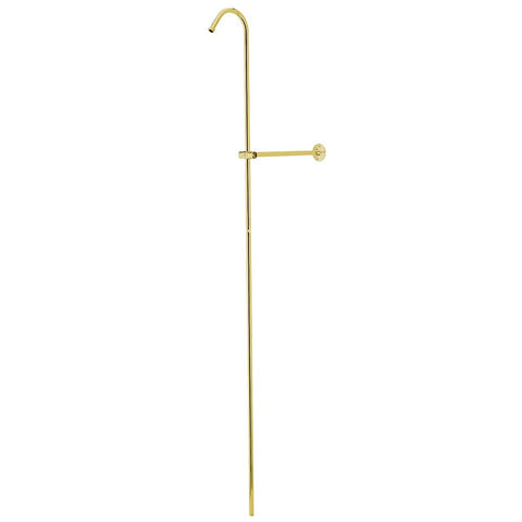Kingston Brass CCR602 Vintage Shower Riser with Wall Support, 6-Inch, Polished Brass