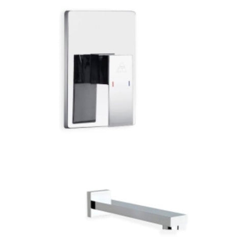 Aqua Piazza Chrome Tub Filler with Rough-In Valve