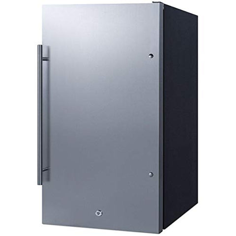 Summit 19” Refrigerator, Shallow Depth, Built-in, Outdoor Refrigerator, ENERGYSTAR, ADA Compliant, 3.13 cu.ft.Capacity, Stainless Steel- SPR196OSADA