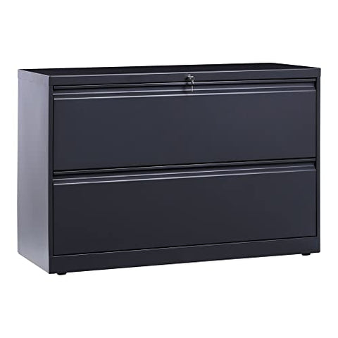 Lateral File 2 Legal/Letter-Size File Drawers Charcoal 42 inch x 18.63 inch x 28 inch