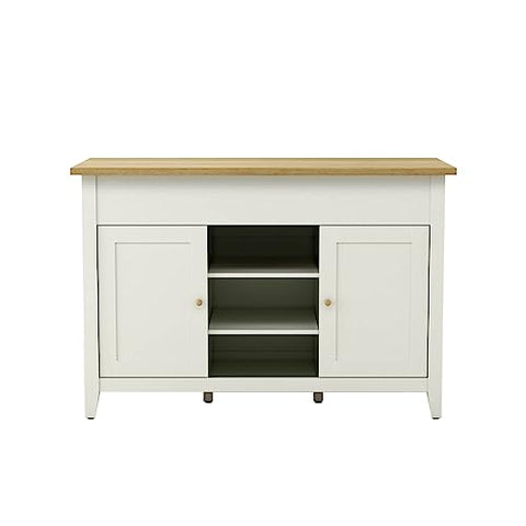 Anderson Teak Delphi 53" Cabinet Kitchen Island, White