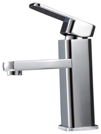 Aqua Soho Single Hole Mount Bathroom Vanity Faucet - Chrome
