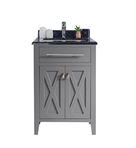 Wimbledon, 24, Gry Cabinet Matte WHT Viva Stone Surface COUNTERTOP