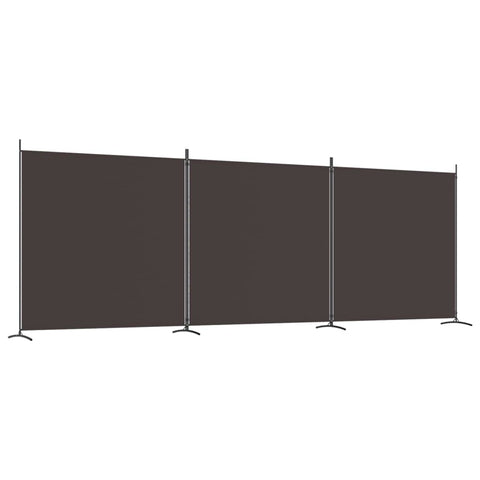 vidaXL Room Divider, Folding 3 Panel Room Divider Privacy Screen, Wall Partition Divider Separator for Outdoor Patio Balcony, Brown Fabric