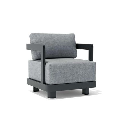 Anderson Teak Granada Deep Seating Aluminum Armchair (Cast Slate)