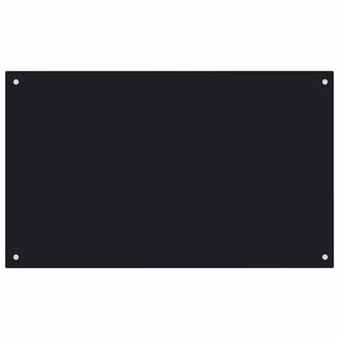 vidaXL Kitchen Backsplash 39.4"x23.6" - Tempered Glass Black - Heat and Scratch Resistant - for Modern and Sleek Kitchen Decor