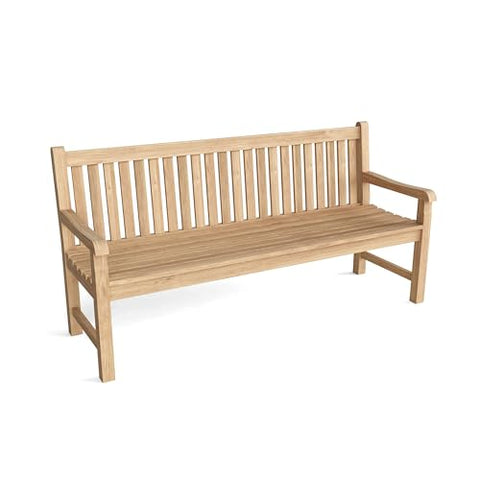 Anderson Teak Classic 4-Seater Teak Outdoor Bench, 71x25x35, Natural