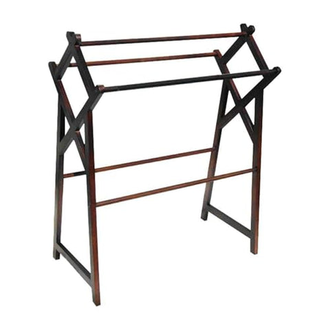 Oakestry Mahogany Cross Towel Rack Solid Wood Freestanding Towel Holder with Cross-Frame Design, Durable Bathroom & Bedroom Towel Stand, Premium Mahogany Finish, Handcrafted Quality