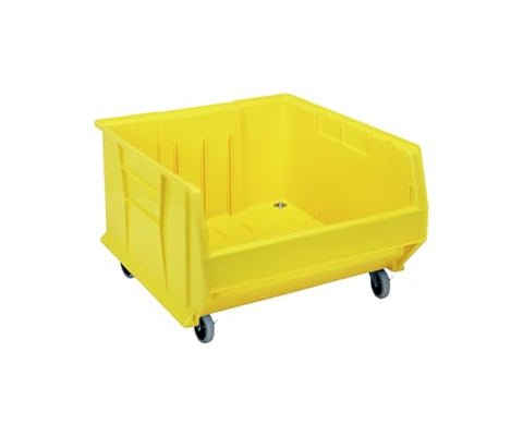 QUANTUM STORAGE SYSTEMS QUS967MOBYL HULK Mobile Heavy Duty Part Organizer Yellow Bins 24" L x 23" W x 15" H