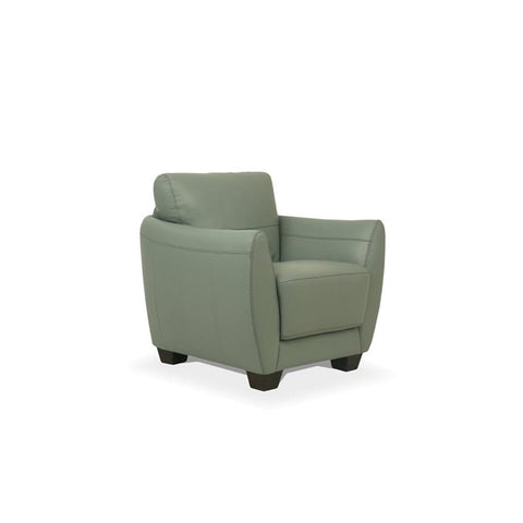 Acme Valeria Leather Chair in Watery