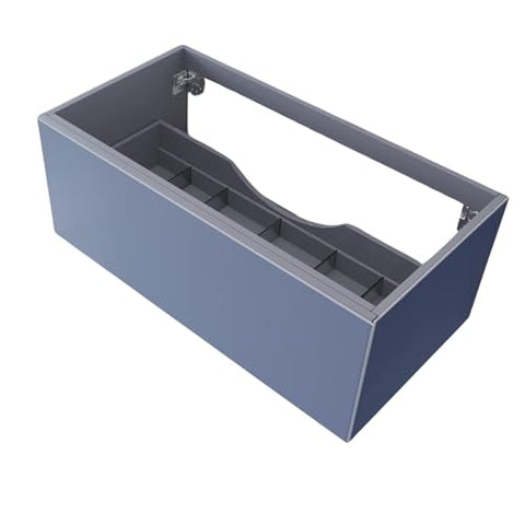Oakestry Luxury Forty Two Inch Fossil Grey Freestanding Bathroom Vanity Cabinet with Deep Glide Storage Compartment