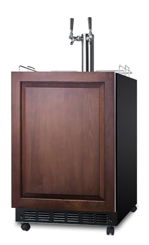 Summit Appliance 24" Wide Wine Kegerator/Refrigerator Combo, Panel Ready, Black Interior, Caster Wheels, Residential/Commercial Use (LHD, Wine) *Panel is not included