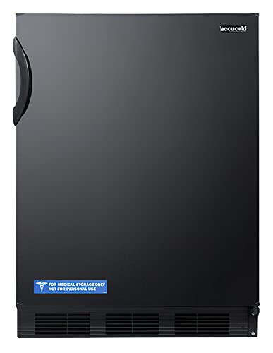 Accucold FF7BKBIADA Commercially Approved 24" Wide Built-In All-Refrigerator, ADA Compliant, Adjustble Glass Shelves, 5.5 cu.ft. Capacity, Automatic Defrost, Adjustble Thermostat, Deep Shelf Space