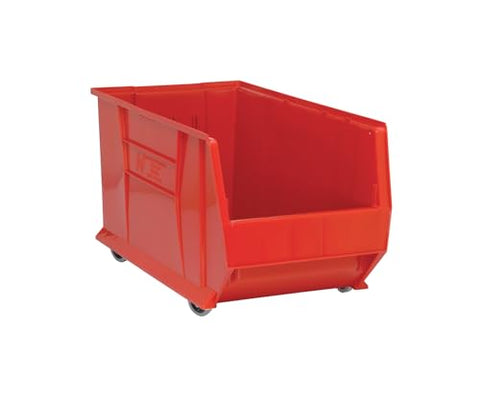 Quantum Storage Systems QUS986MOBRD Hulk Mobile Heavy Duty Part Organizer Red Bins 30" L x 17" W x 18" H