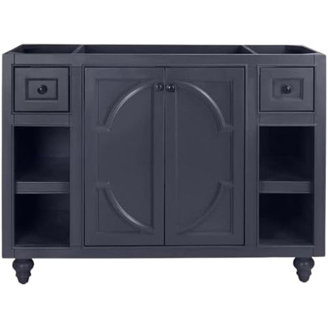 Oakestry Odyssey Contemporary Bathroom Vanity Cabinet with Soft-Close Doors & Dovetail Drawers, Solid Oak Wood, Maple Grey (Sink Not Included)