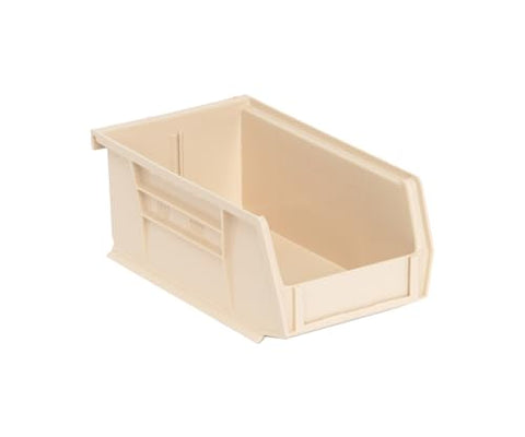 Quantum QUS220IV Ultra Stack and Hang Bin, 7-3/8" Length x 4-1/8" Width x 3" Height, Ivory, Pack of 24