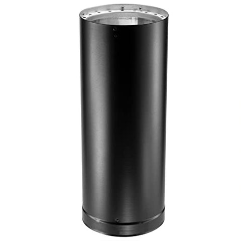 DuraVent DVL 6DVL-24 Easy to Install 6 Inch Galvanized and Stainless Steel Double Wall Wood Burning Stove Pipe to Vent Smoke or Exhaust, Black