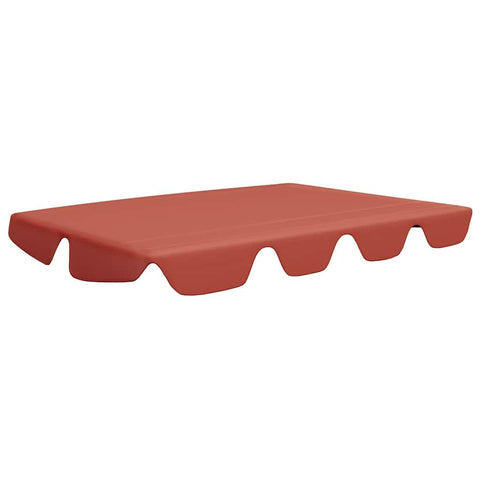 vidaXL Terracotta Replacement Canopy for Garden Swing 74X66.1X57.1 in Waterproof UV Resistant Foldable Cushioned Shade Covers Patio Balcony Outdoor Umbrella