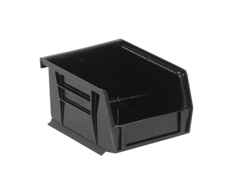 Quantum Storage Systems QUS210BK Ultra Stack & Hang Heavy Duty Part Organizer Black Bins 6" L x 5" W x 3" H 24 Pack