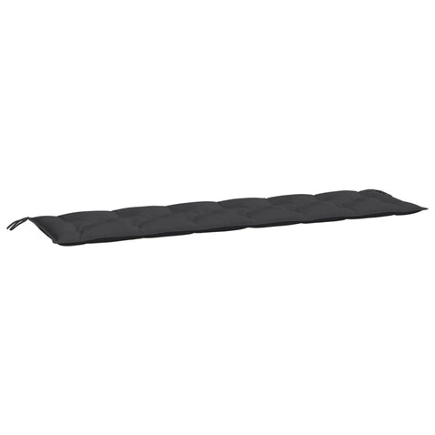 vidaXL Outdoor/Indoor Garden Bench Cushion - Soft-Fill, Non-Slip, Water- Oxford Fabric - Black, 78.7"x19.7"x2.8", Lightweight and Durable