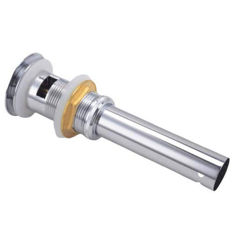 KubeBath Solid Brass Construction Pop-Up Drain With Overflow - Chrome