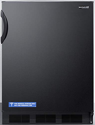 Summit Appliance AL752BK Freestanding ADA Compliant 24" Wide 5.5 Cu.Ft. All-Refrigerator for General Purpose Use with Door Liner, Auto Defrost Operation and Black Exterior
