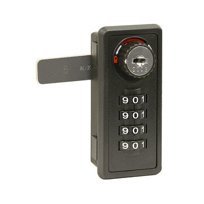 Resettable Combination Lock - for Designer Wood Locker Door - Black