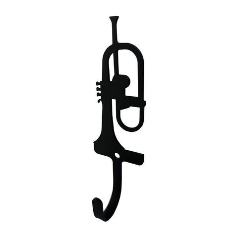 Village Wrought Iron Trumpet Wall Hook Decorative Small