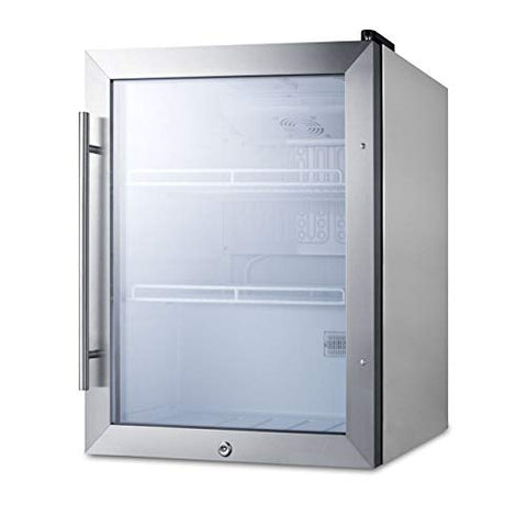 Summit 15” Refrigerator, Built-in Capable, Outdoor Refrigerator, 3.0 cu.ft.Capacity, Stainless Steel- SPR316OSCSS