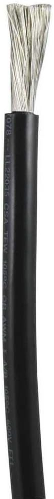 ANCOR MARINE GRADE 112025 Tinned Copper Wire, 6 AWG (13mm2), Black -250ft
