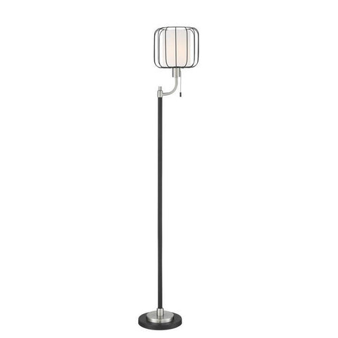 Lite Source Kaleria 65 1/2" Brushed Nickel Metal Floor Lamp