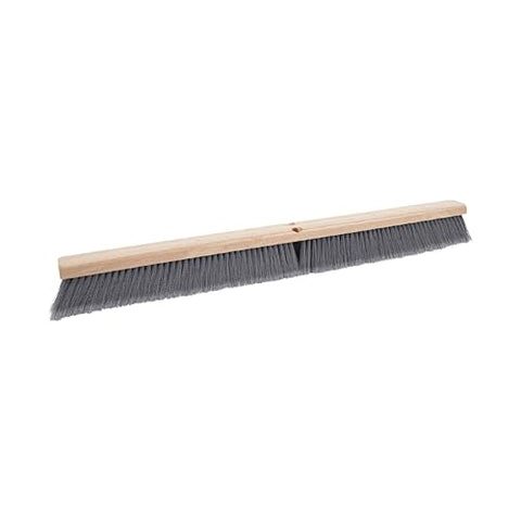 Floor Brush Head 3 inch Gray Flagged Polypropylene Bristles 36 inch Brush