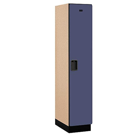 Salsbury Industries 1-Tier Extra Wide Designer Wood Locker with One Wide Storage Unit, 6-Feet High by 21-Inch Deep, Blue