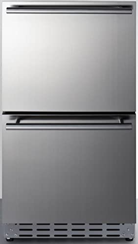 Summit 18” Two Drawer Refrigerator, 3.4 cu.ft. Capacity, ADA Compliant, Stainless Steel, Panel Ready Capable*- ADRD18 (*Panels not included)