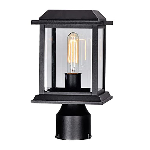 CWI Lighting Blackbridge 1 Light Farmhouse Metal Outdoor Lantern Head in Black