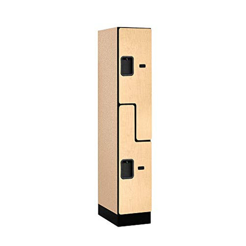 Salsbury Industries Double Tier 'S' Style Designer Wood Locker, Maple, 5' 1" x 18"