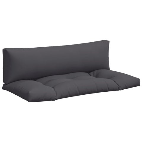 vidaXL Pallet Cushion Set of 2 Anthracite 100% Polyester
