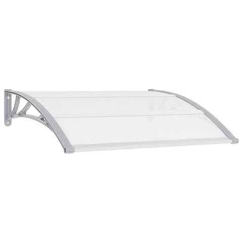 vidaXL Door Canopy Grey Brackets and Transparent Sheets