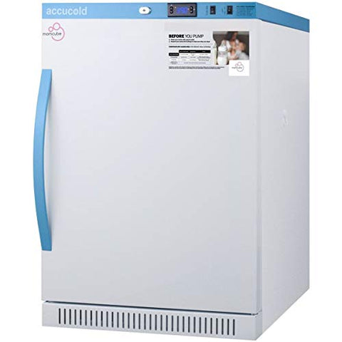 Accucold MLRS6MC 6 Cu.Ft MOMCUBE All-Refrigerator; For Breast Milk Storage; ADA Compliant; 4 Adjustable Shelves; Door Lock; LED Display; Self-Closing Door; Interior Light