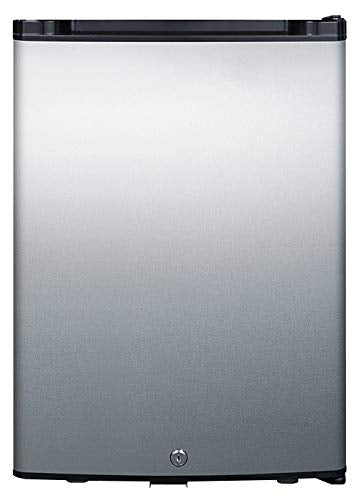Summit Appliance MB27GLSS 16" Wide Compact Minibar; RHD Swing; 1.2 cu.ft Capacity; Automatic Defrost; Interior LED Light; Double Pane Tempered Glass Door; Digital Controls; Commercial Design