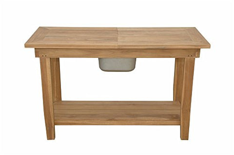 Anderson Teak TB-4821 Nautilus Console Table with SS Container